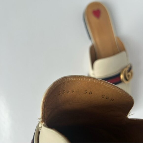 Gucci Peyton White GG Mules size 38 - Picture 7 of 12